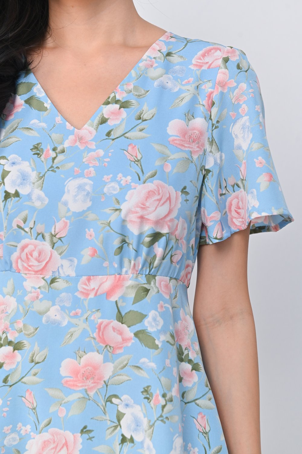 EBBE FLORAL DRESS-ROMPER IN BLUE