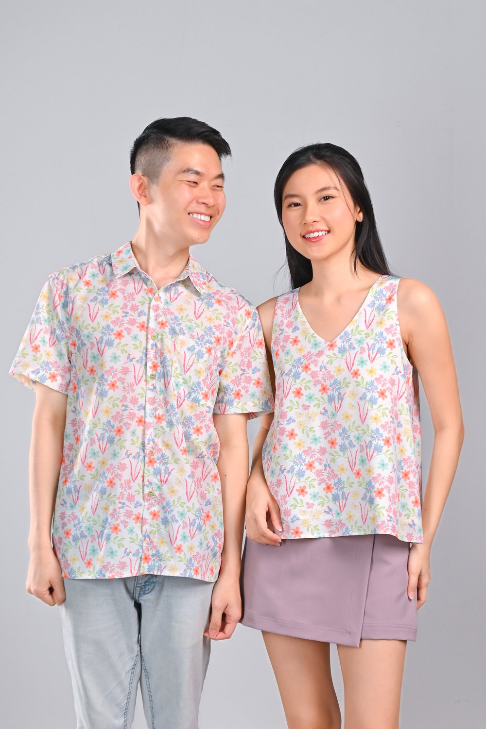 HARU FLORALS TWO-WAY TOP