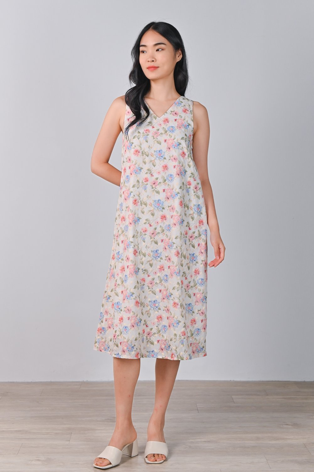 SPRING STITCH TWO-WAY MIDI DRESS