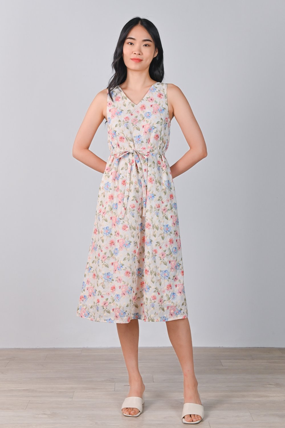SPRING STITCH TWO-WAY MIDI DRESS