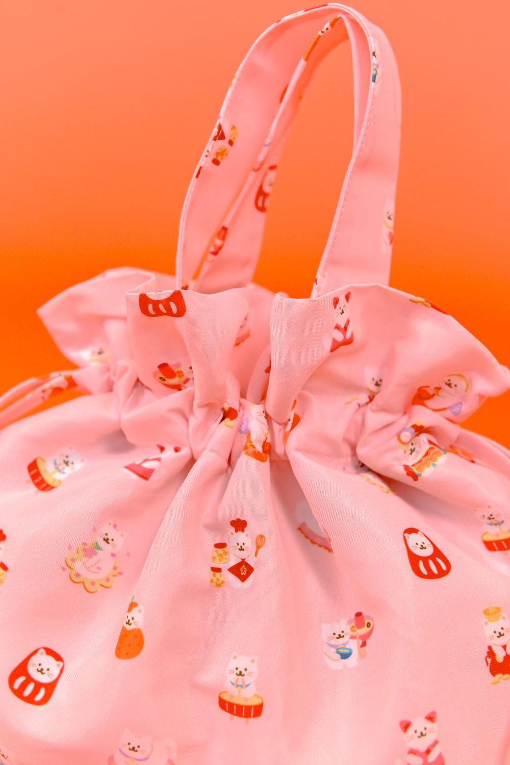 PINK FORTUNE CAT DUMPLING BAG