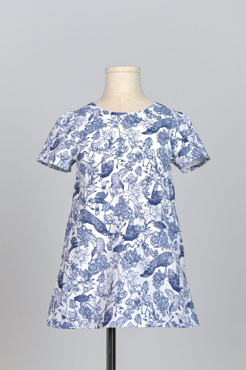 NAVY FEATHERED TALES KIDS’ DRESS