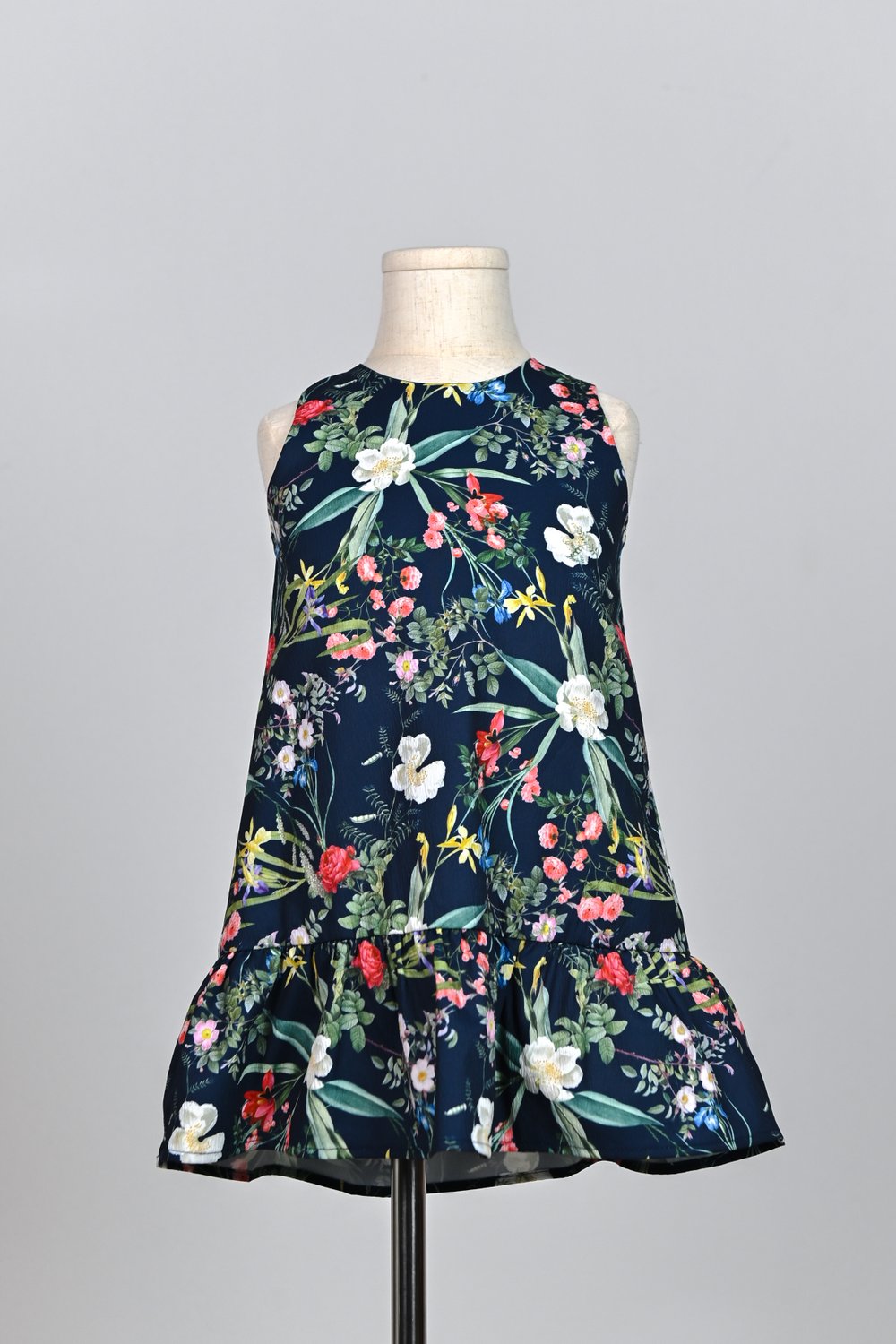 NAVY LUSH FLORALS KIDS’ DRESS