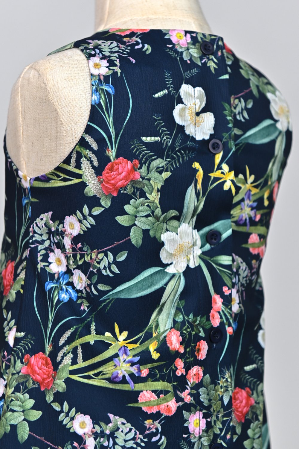 NAVY LUSH FLORALS KIDS’ DRESS