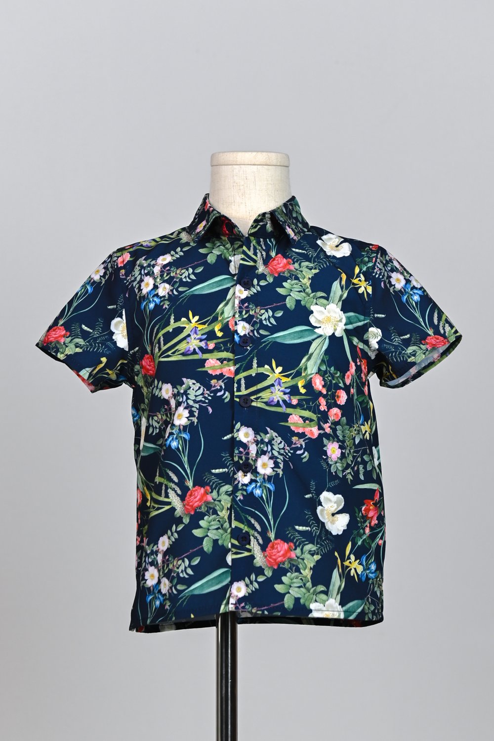 NAVY LUSH FLORALS KIDS’ SHIRT