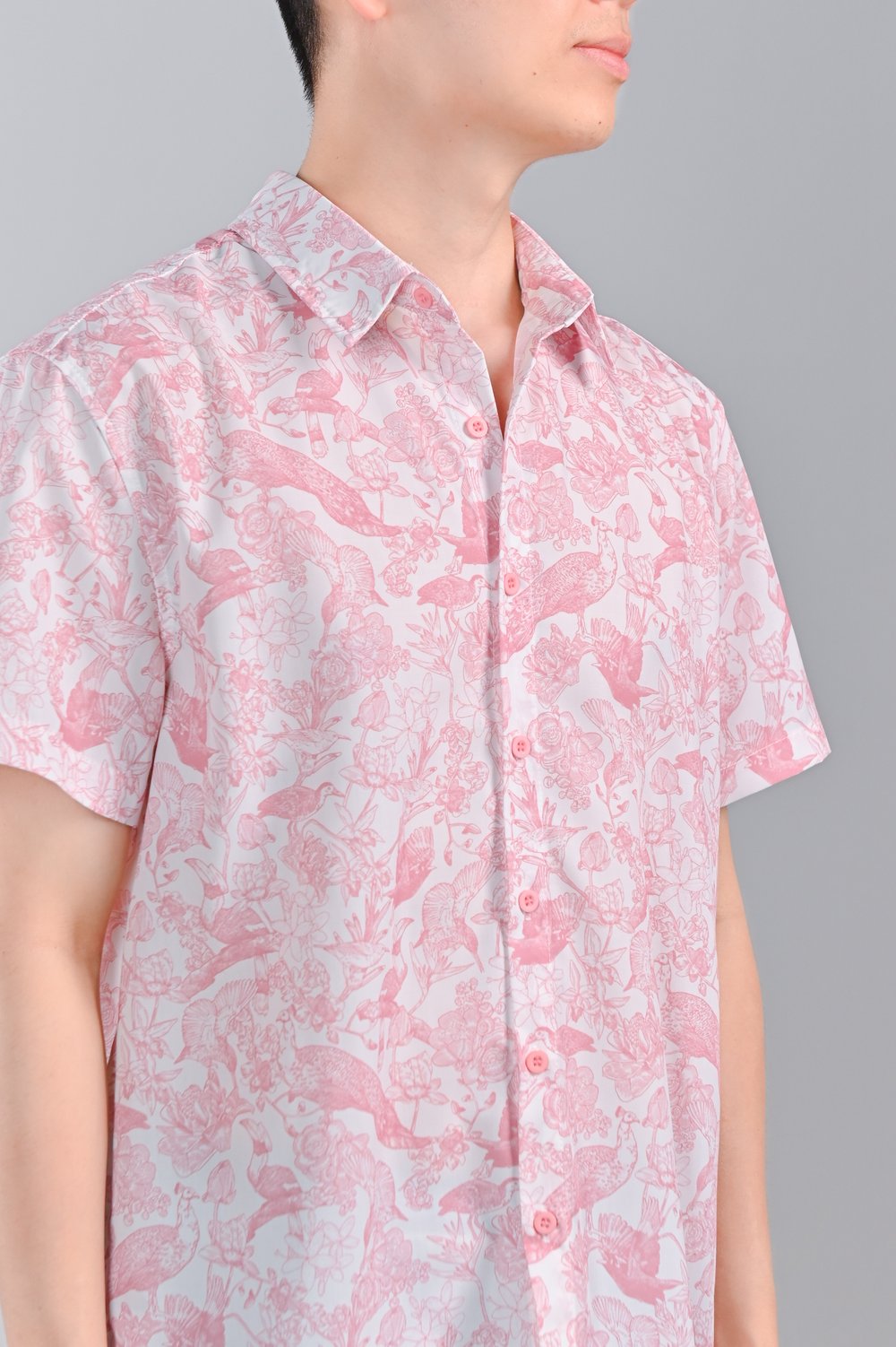 PINK FEATHERED TALES MEN’S SHIRT