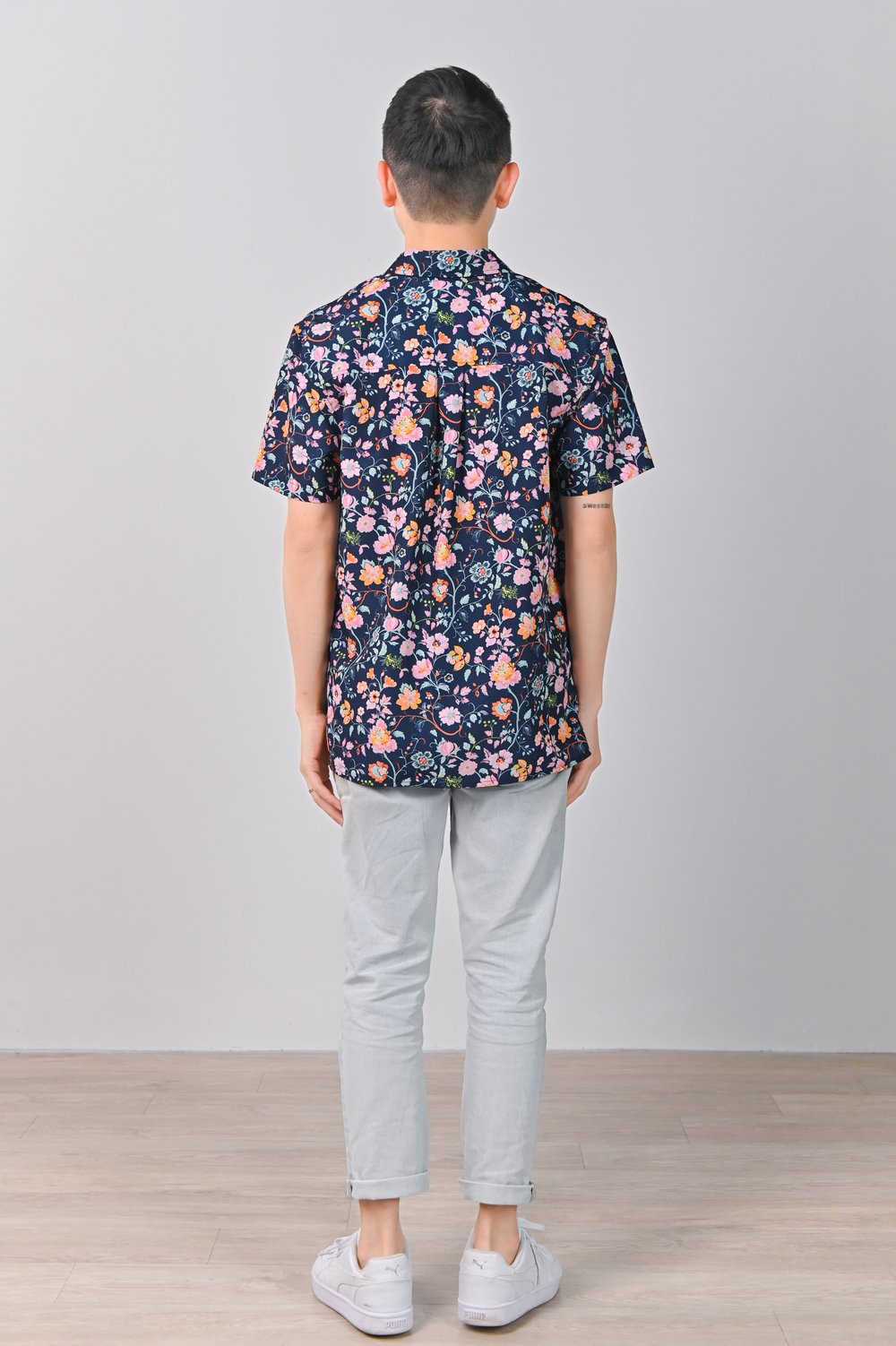 PEONY REVERIE NAVY MEN’S SHIRT