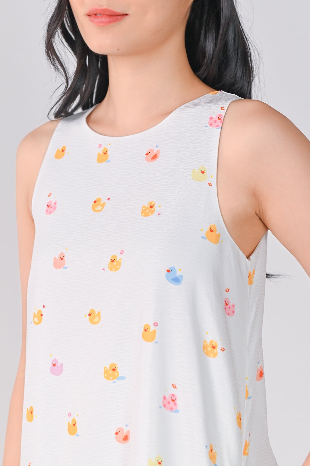 OFF-WHITE RUBBER DUCKIE SLEEVELESS DROPWAIST DRESS
