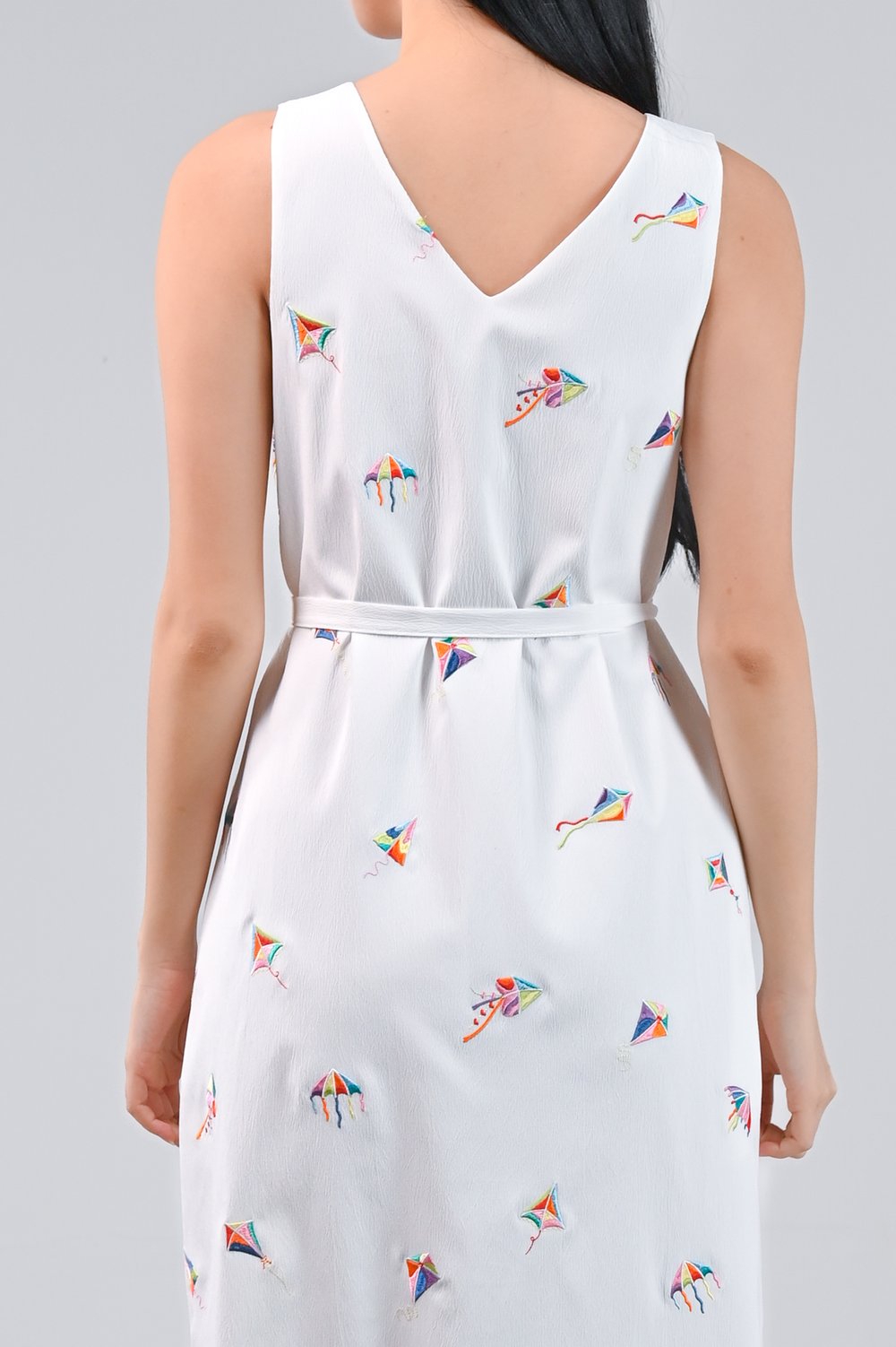 KOLORFUL KITES EMB. TWO-WAY MIDI DRESS