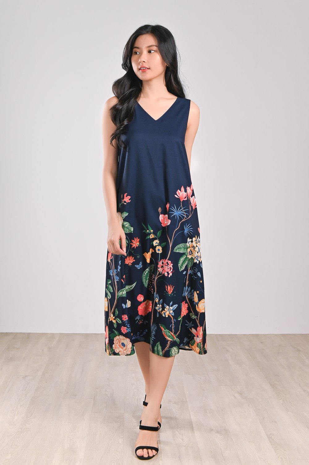 MOONLIT GARDEN TWO-WAY MIDI DRESS