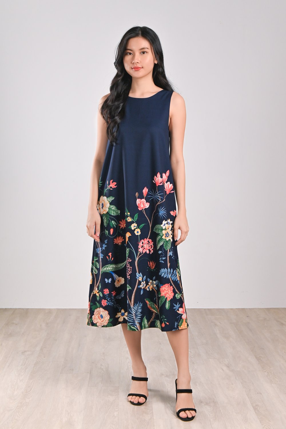 MOONLIT GARDEN TWO-WAY MIDI DRESS