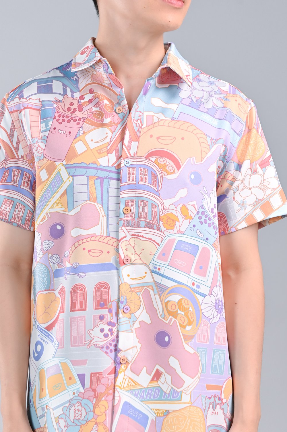 VIBRANT SUNNY ISLAND MEN’S SHIRT