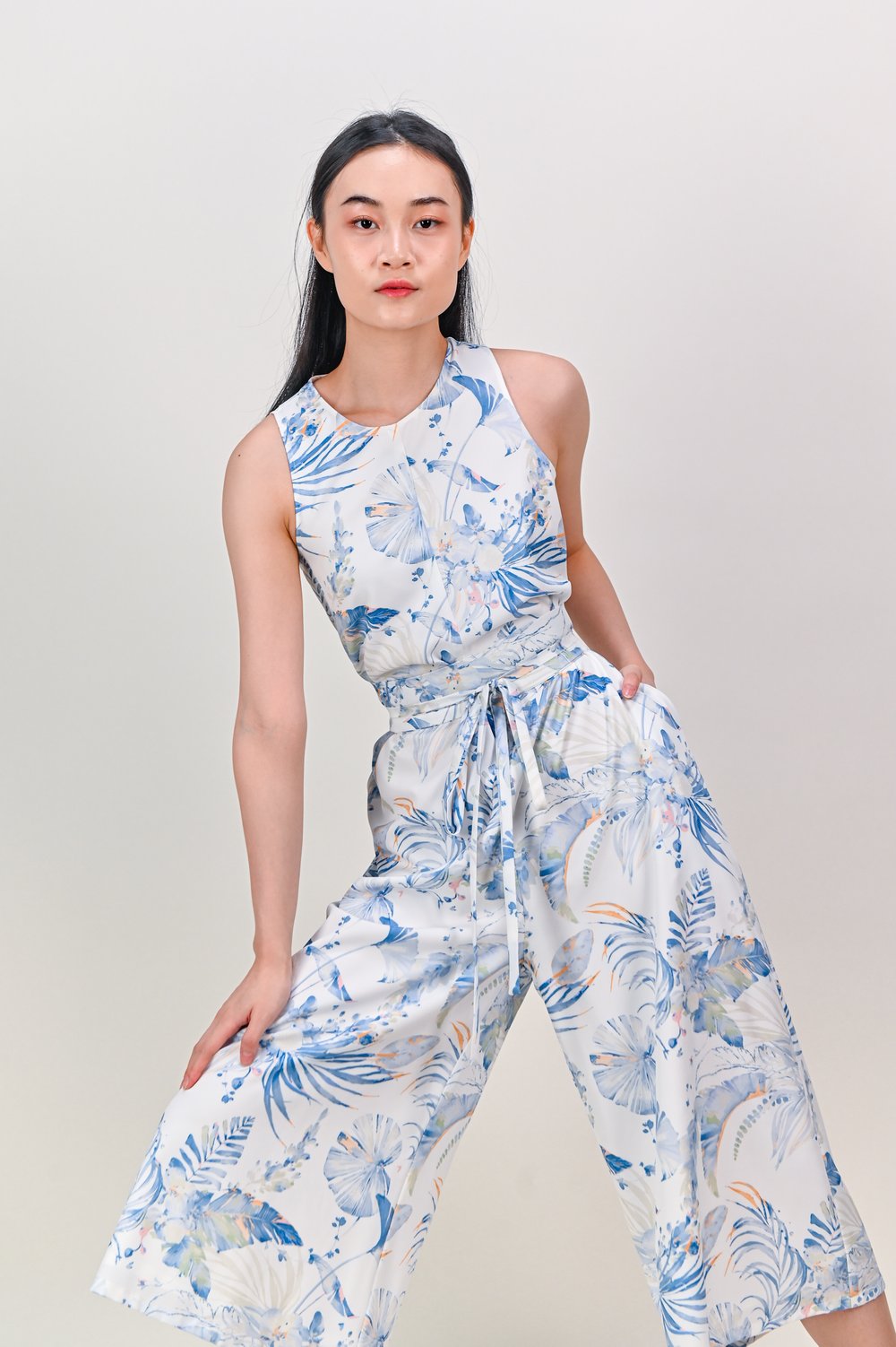 FRESH BLUE VALENTINE A-LINE JUMPSUIT