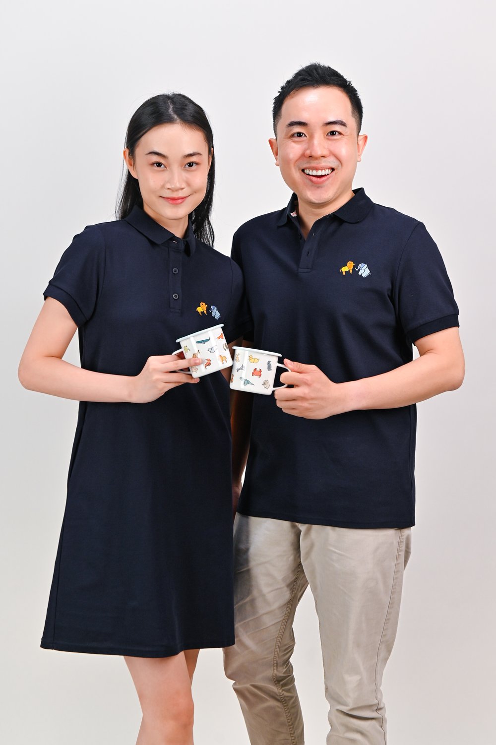 ORIGAMI ZOO NAVY POLO DRESS