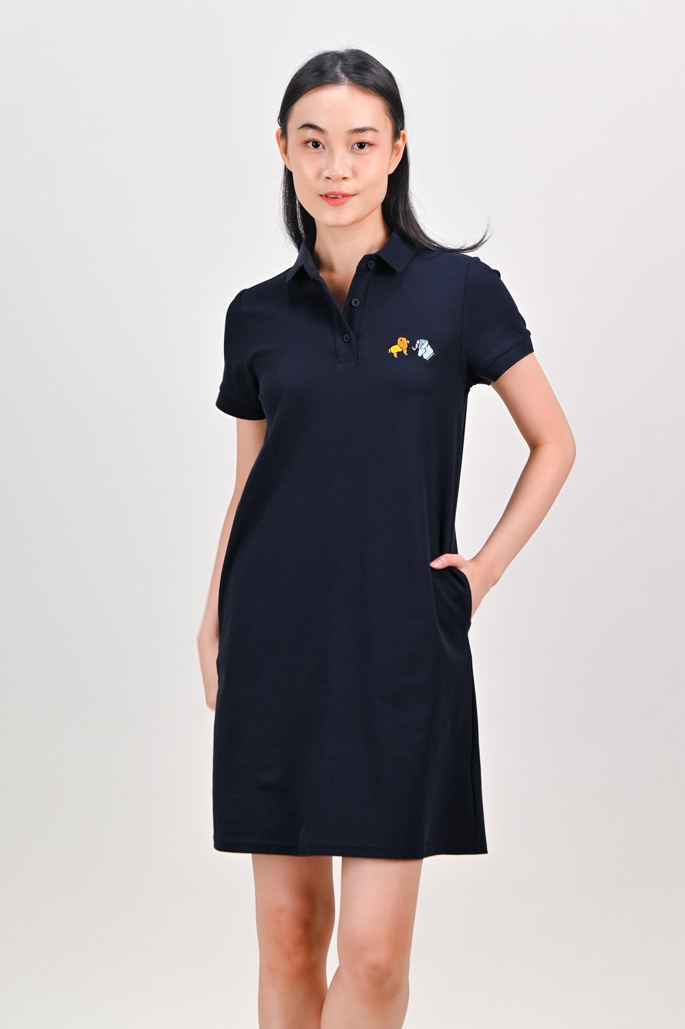 ORIGAMI ZOO NAVY POLO DRESS