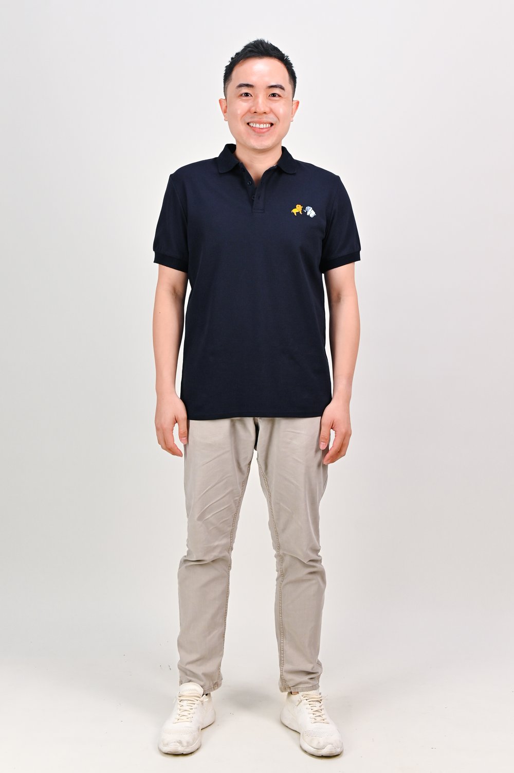 ORIGAMI ZOO NAVY POLO SHIRT