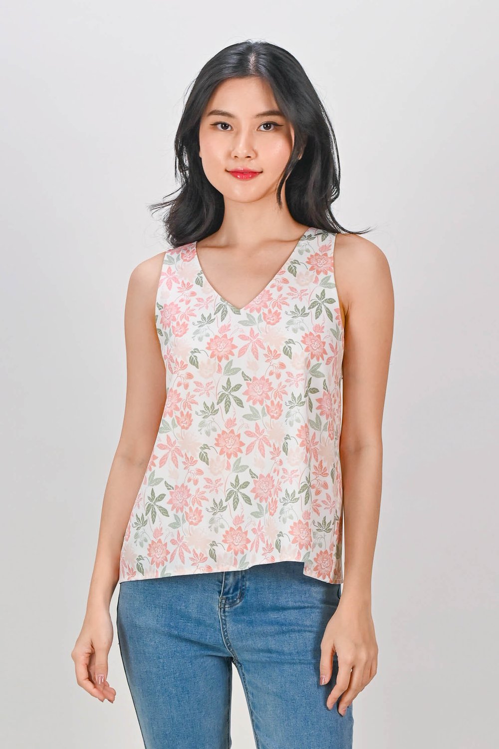 CAMY PEACH GARDEN TWO-WAY TOP