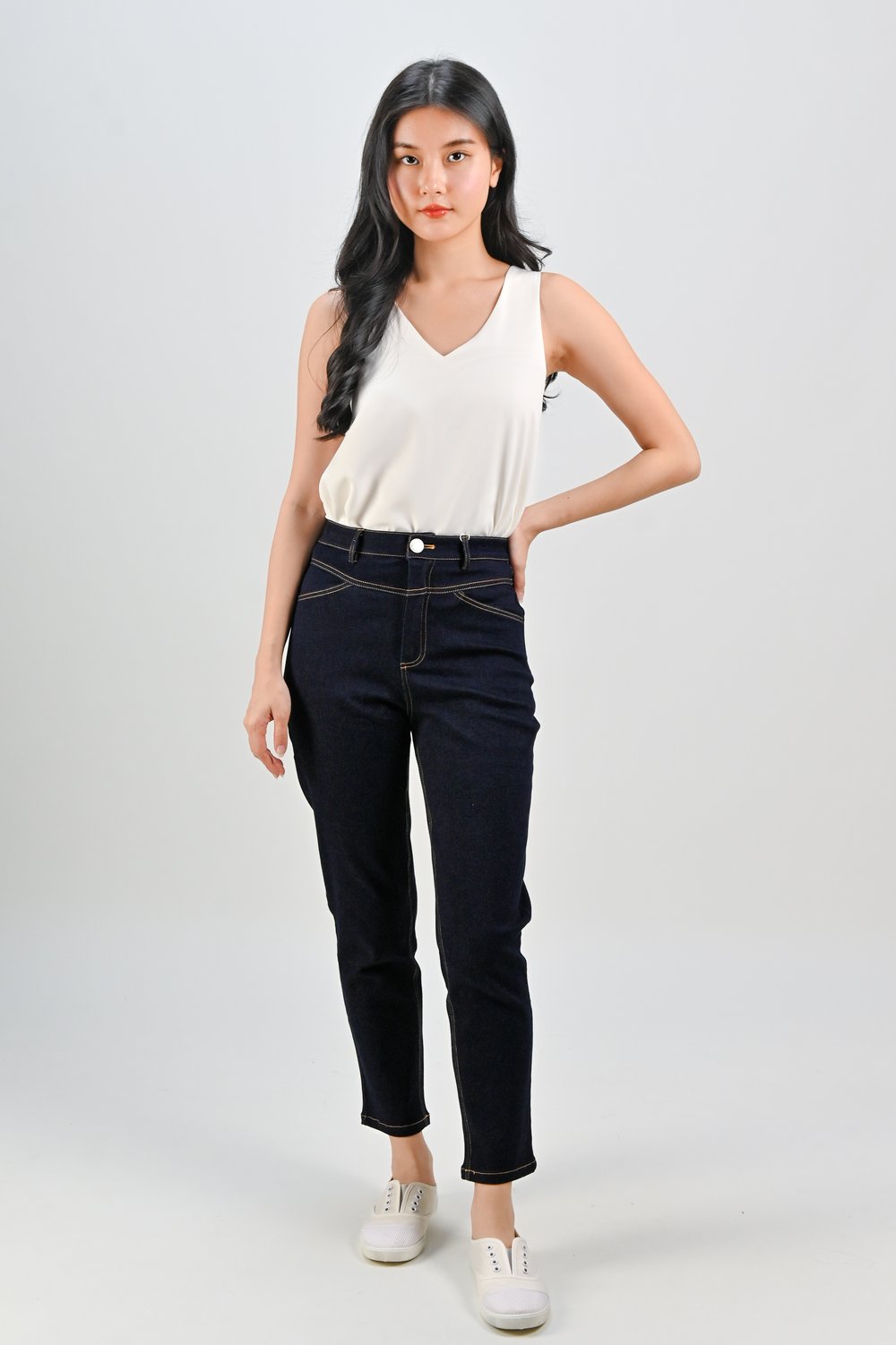 FELLIE DARK DENIM SLIM JEANS