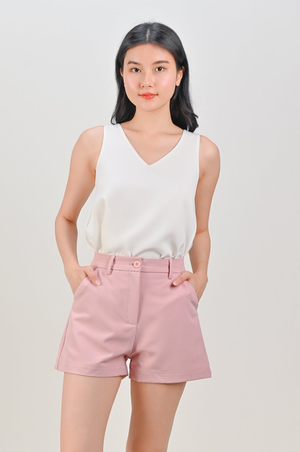 CHIYO ELASTIC-BACK SHORTS IN PINK
