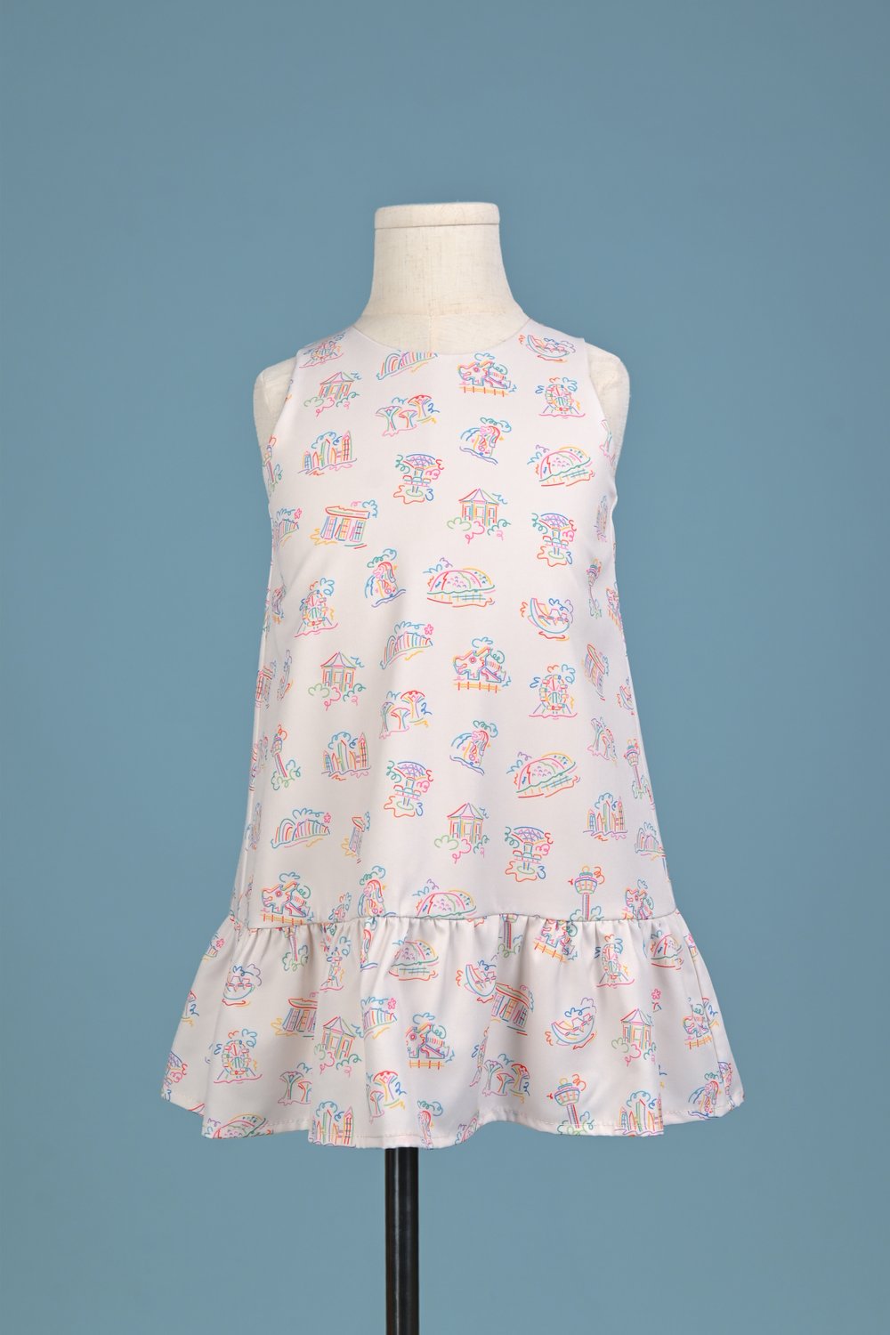 CITY OF DREAMS CREAM KIDS’ DRESS