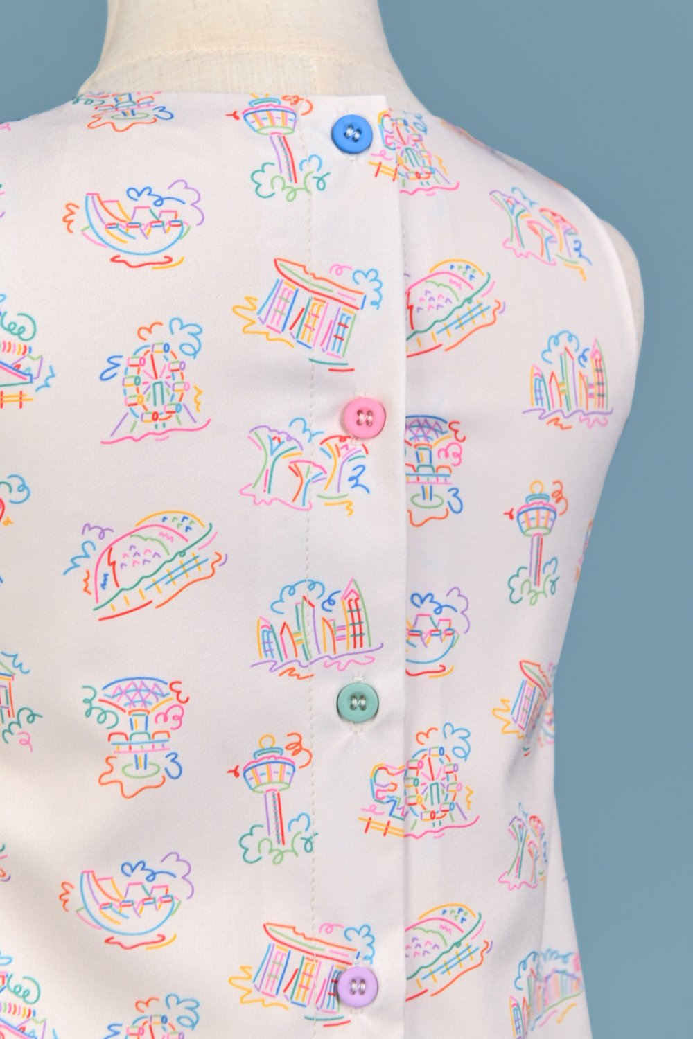 CITY OF DREAMS CREAM KIDS’ DRESS