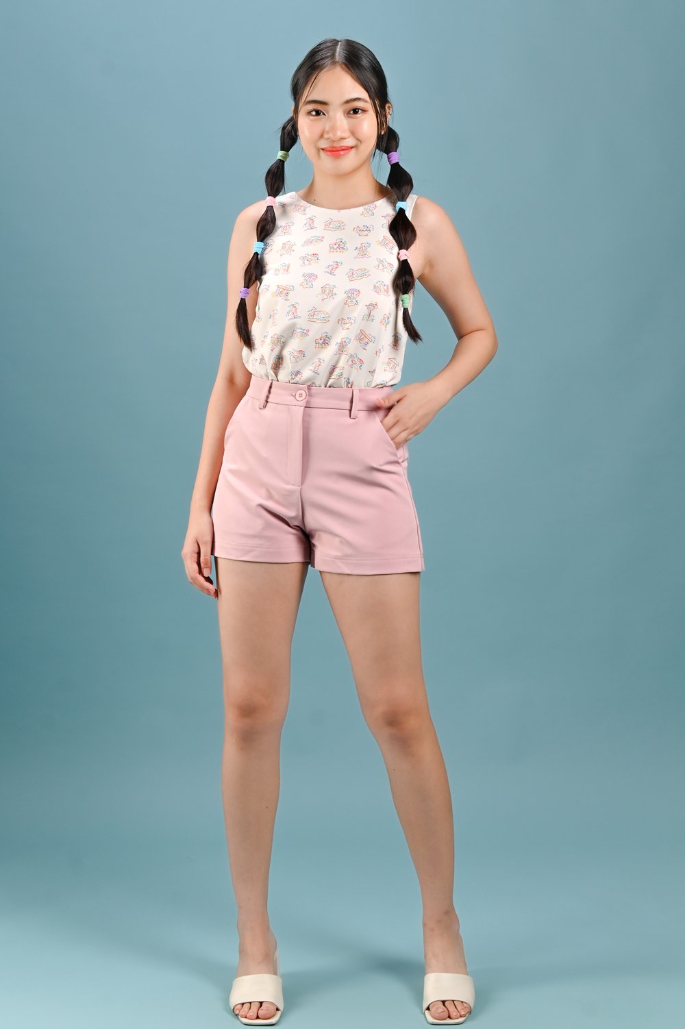 CITY OF DREAMS CREAM TWO-WAY TOP