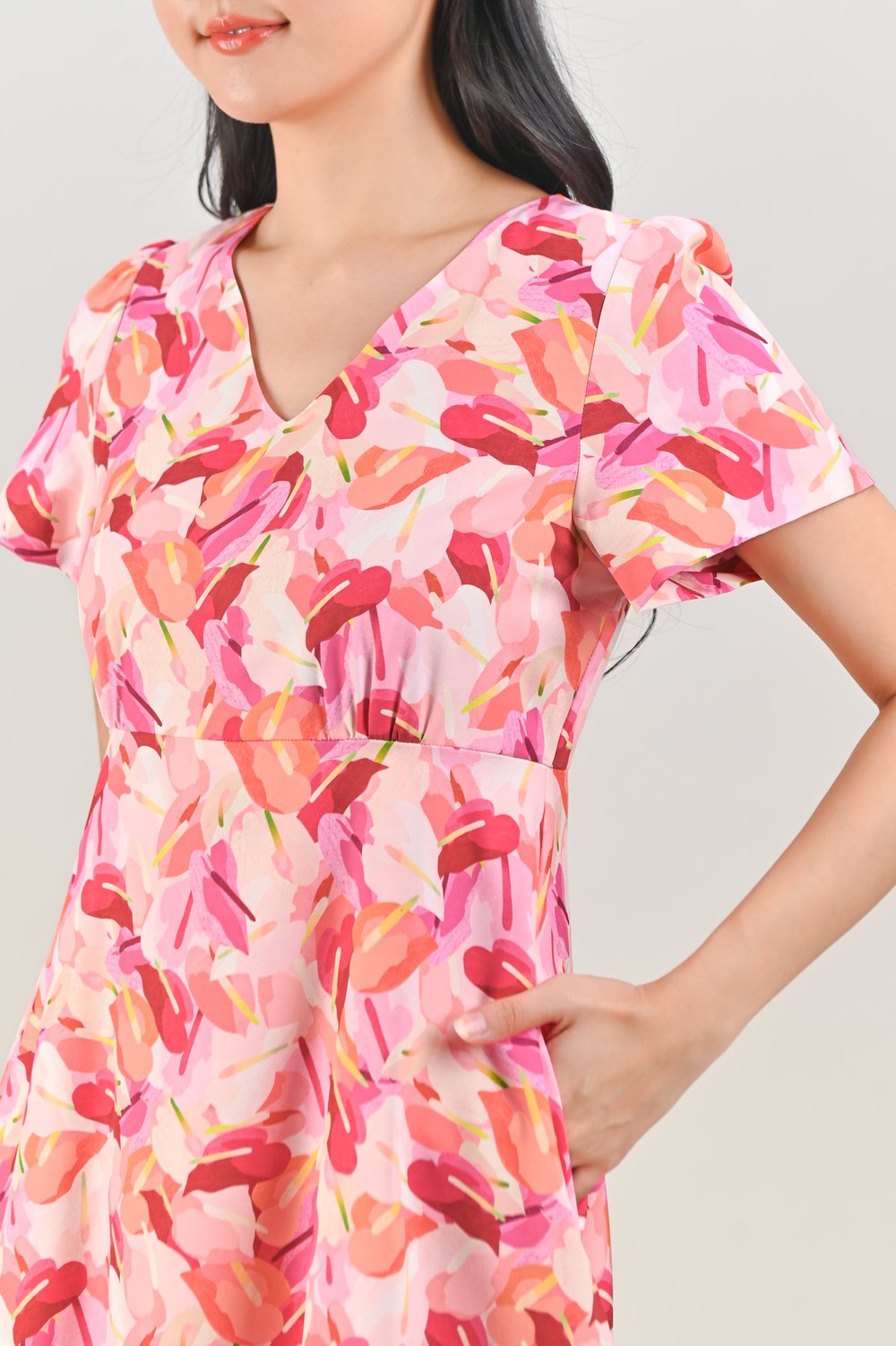 THISTLE HIGH-WAIST DRESS-ROMPER IN LACELEAF