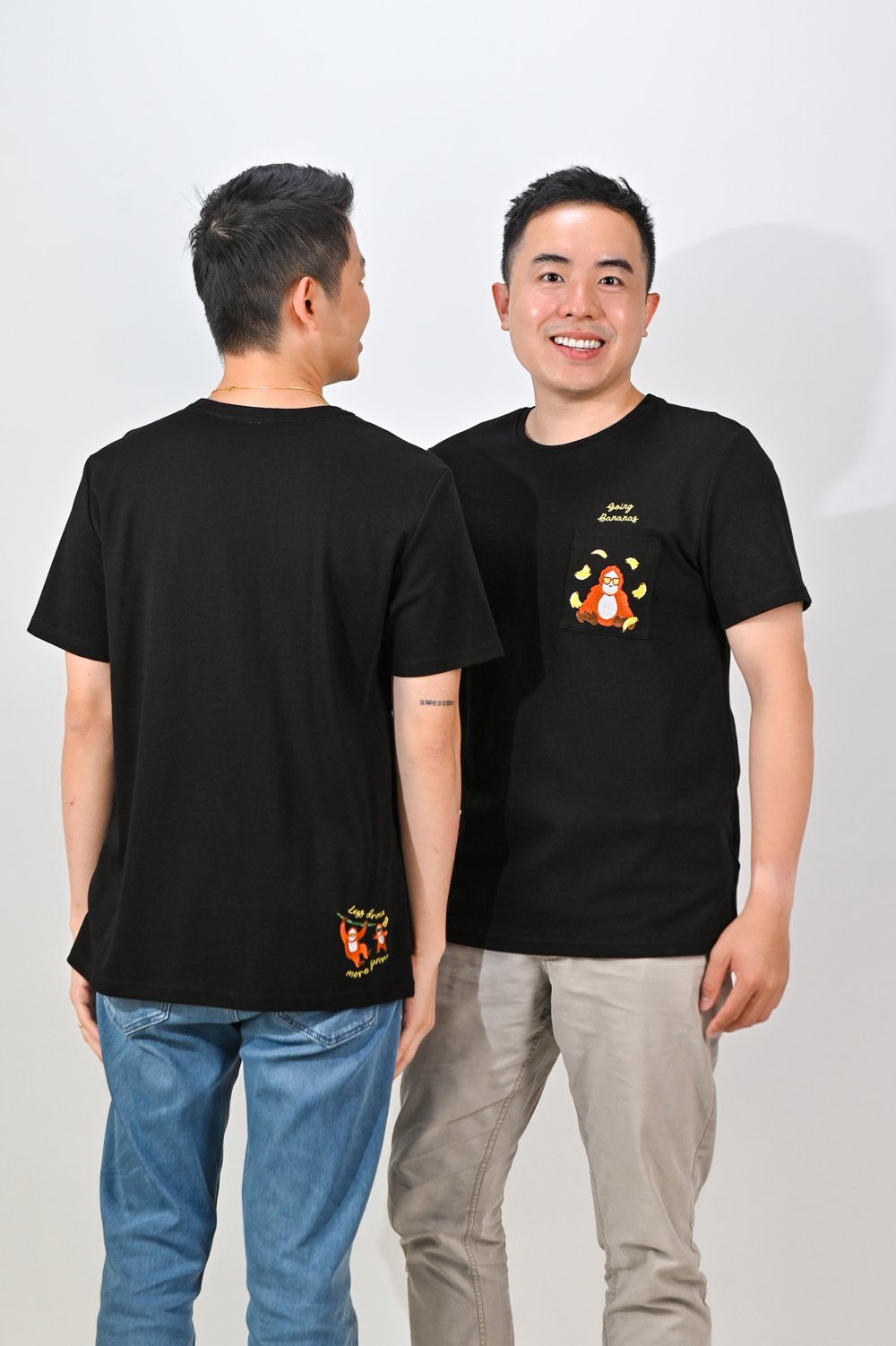 ORANGUTAN EMB. POCKET UNISEX TEE
