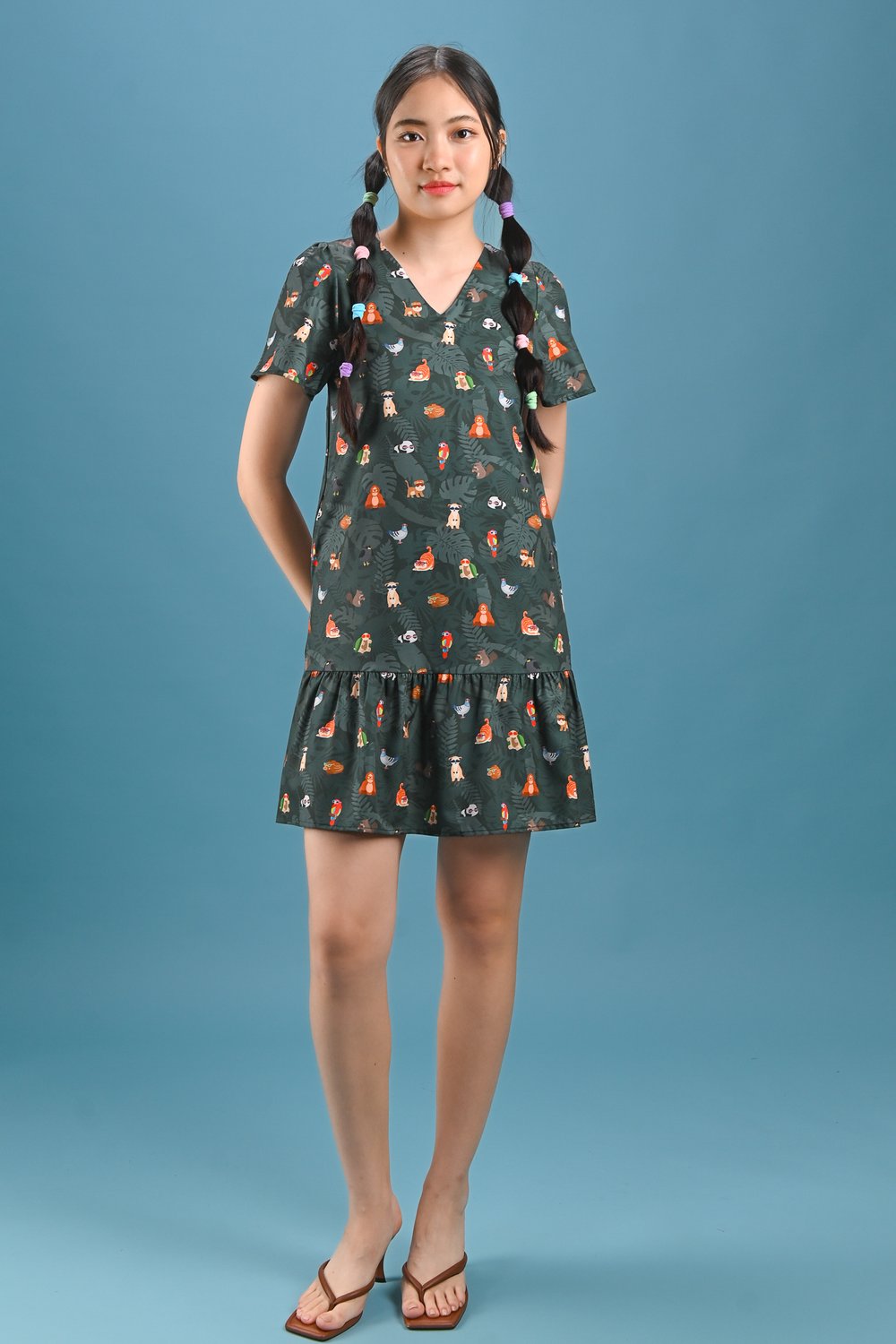 SG ZOOPERSTARS SLEEVED DROPWAIST DRESS