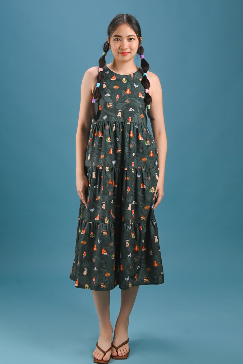 SG ZOOPERSTARS SLEEVELESS TIERED MIDAXI DRESS