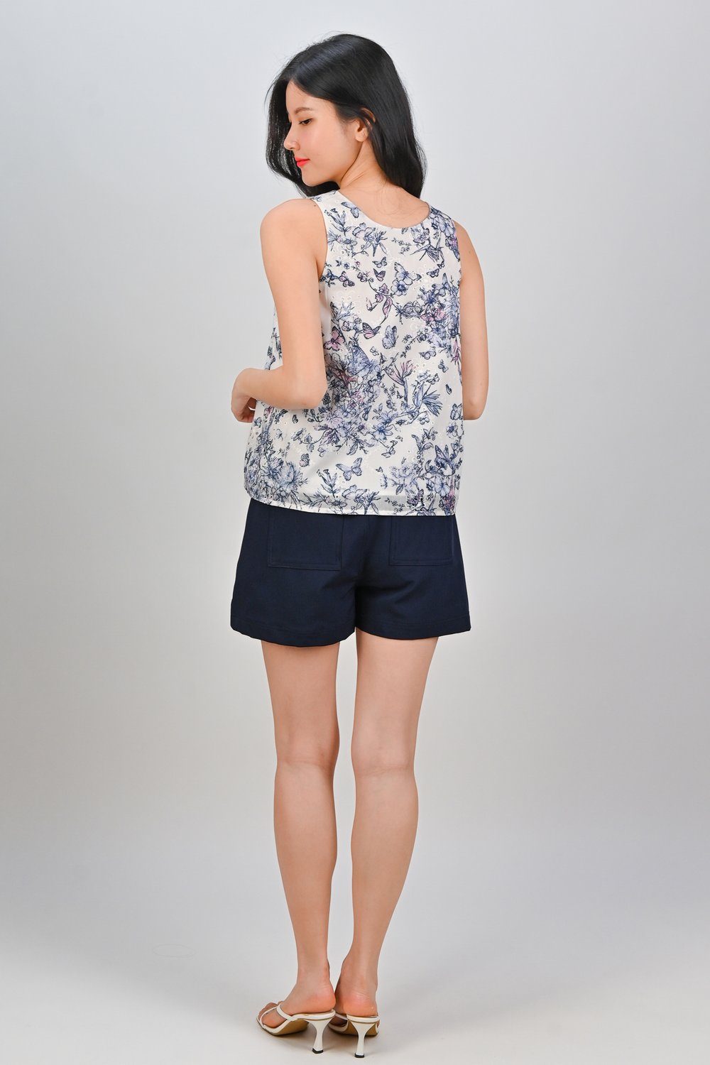 HARI BUTTERFLY TWO-WAY TOP IN BLUE