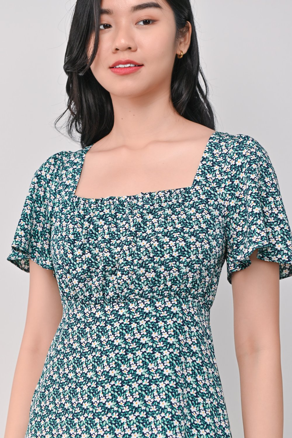 LYRENE FLORAL DRESS-ROMPER IN NAVY