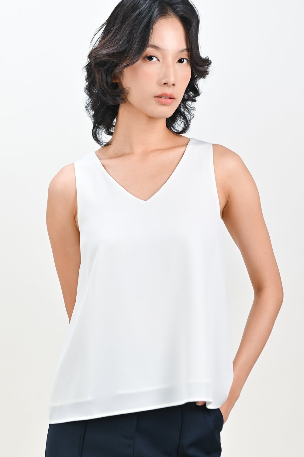 HAZEL TWO-WAY TOP IN WHITE