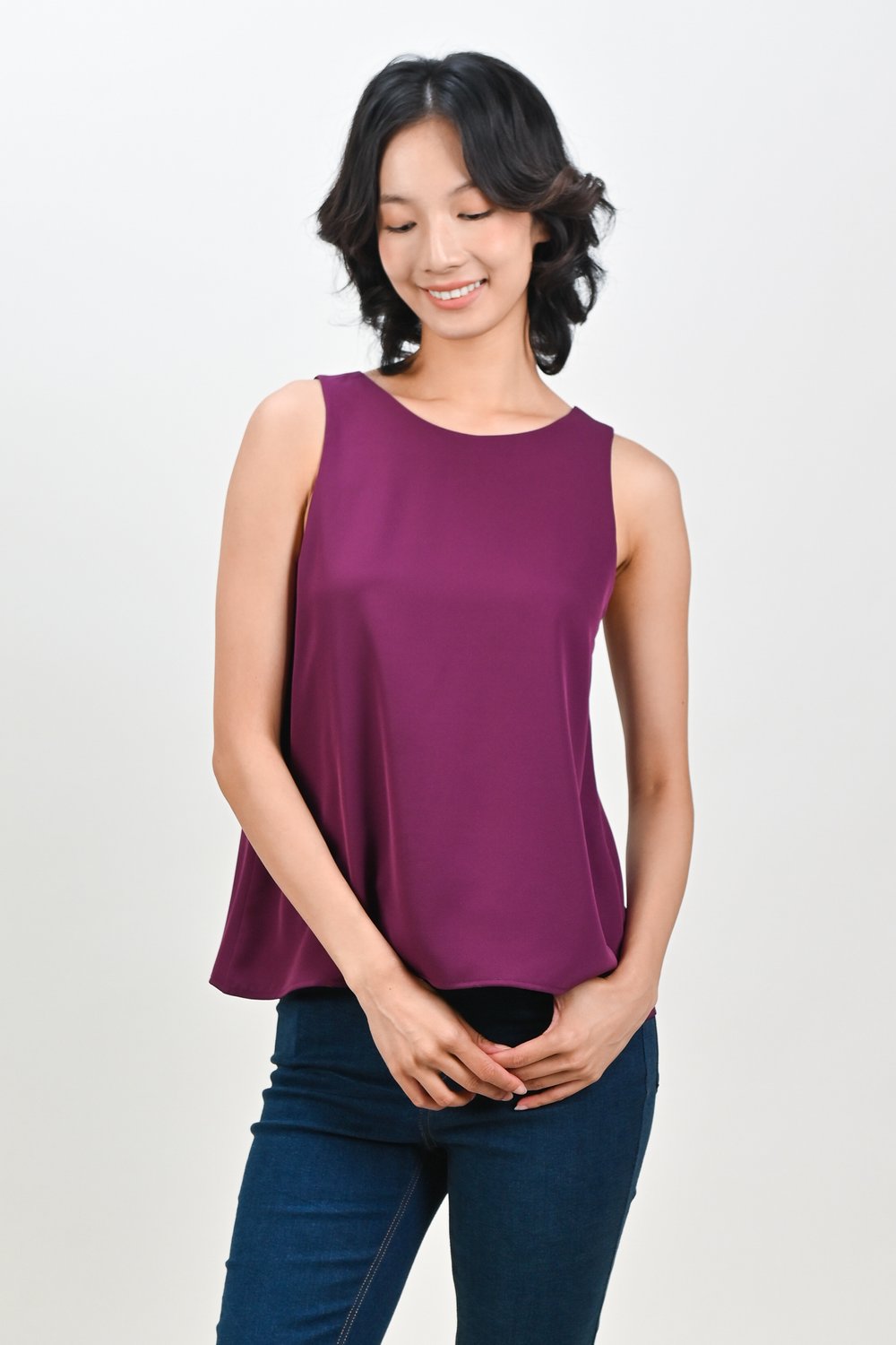 HAZEL TWO-WAY TOP IN PURPLE
