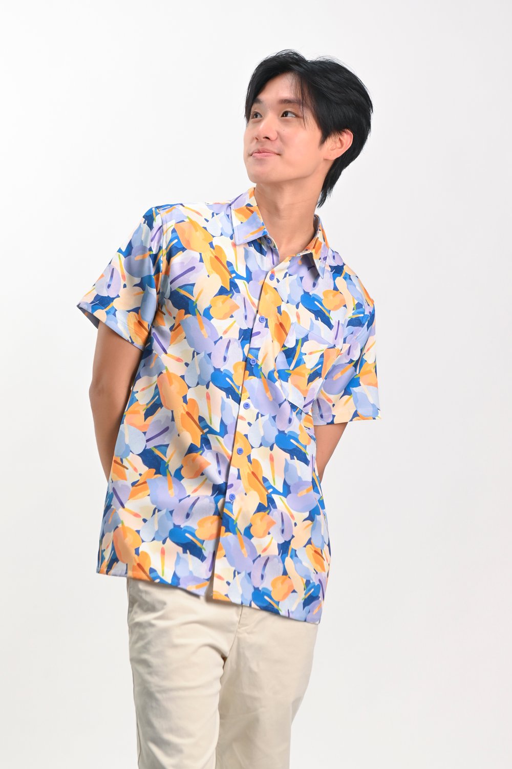 BLUE LACELEAF MEN’S SHIRT