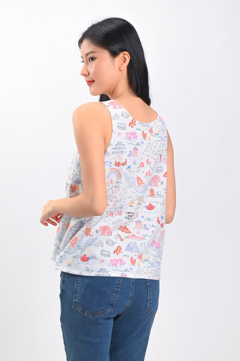 ZODIAC FARM TWO-WAY BUTTON TOP