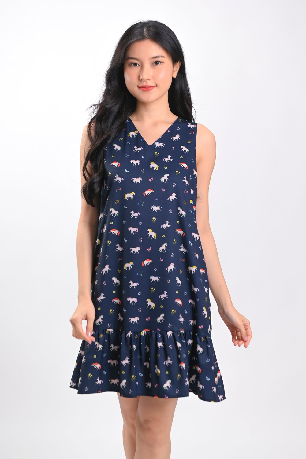 PETALS & PONIES SLEEVELESS DROPWAIST DRESS