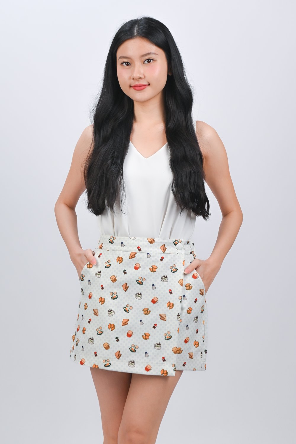 SUNDAY BREAKFAST ELASTIC-BACK SKORTS