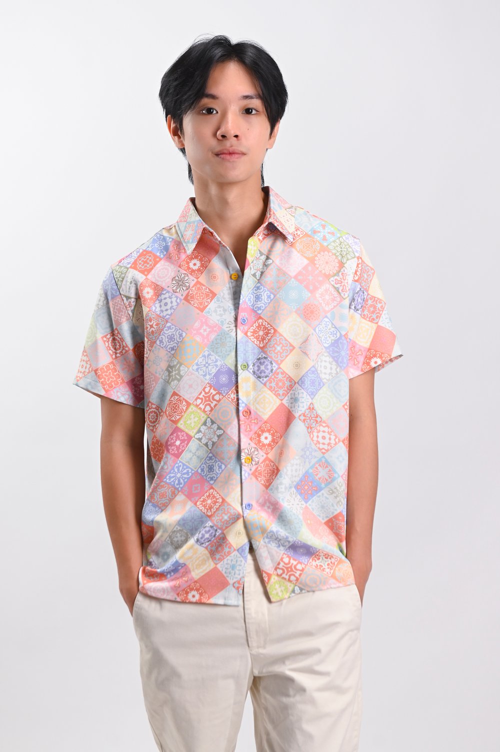 DIAMOND VINTAGE TILES MEN’S SHIRT