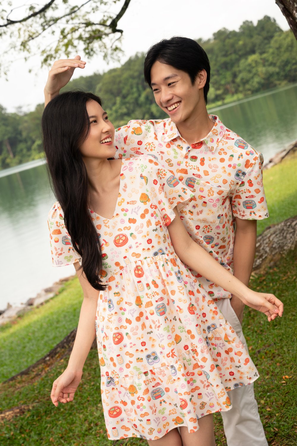 SNACKTACULAR CURVED-WAIST FLOUNCE DRESS