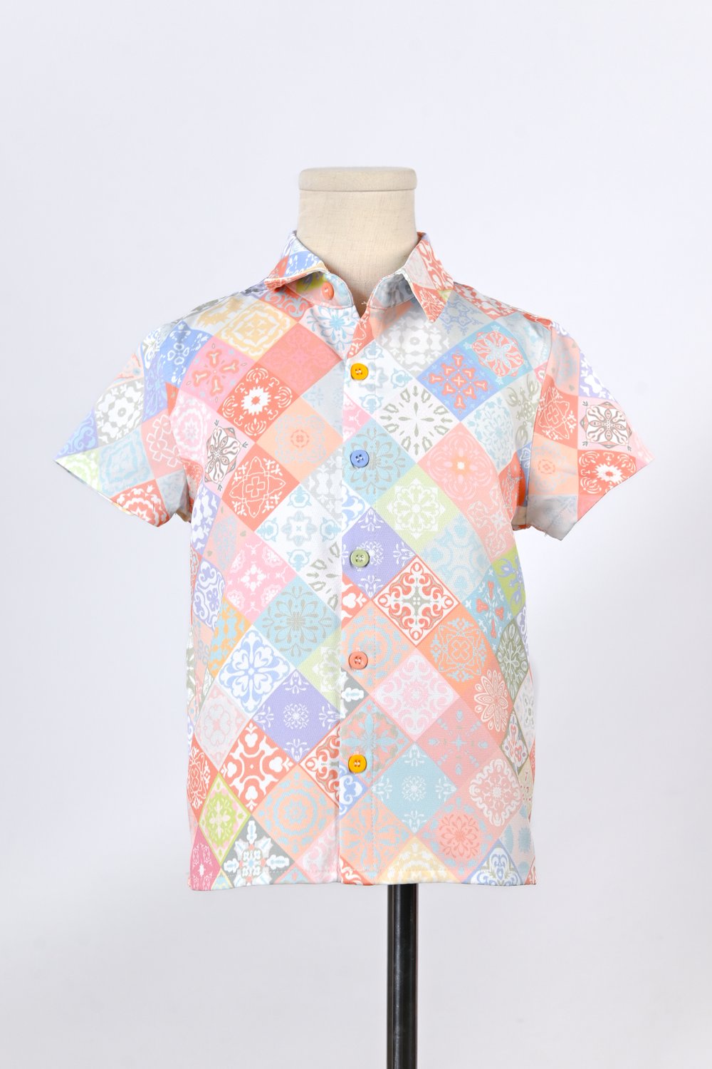DIAMOND VINTAGE TILES KIDS’ SHIRT