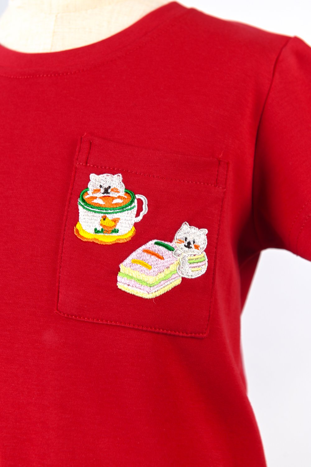 FESTIVE PAWTY RED EMB. KIDS’ TEE