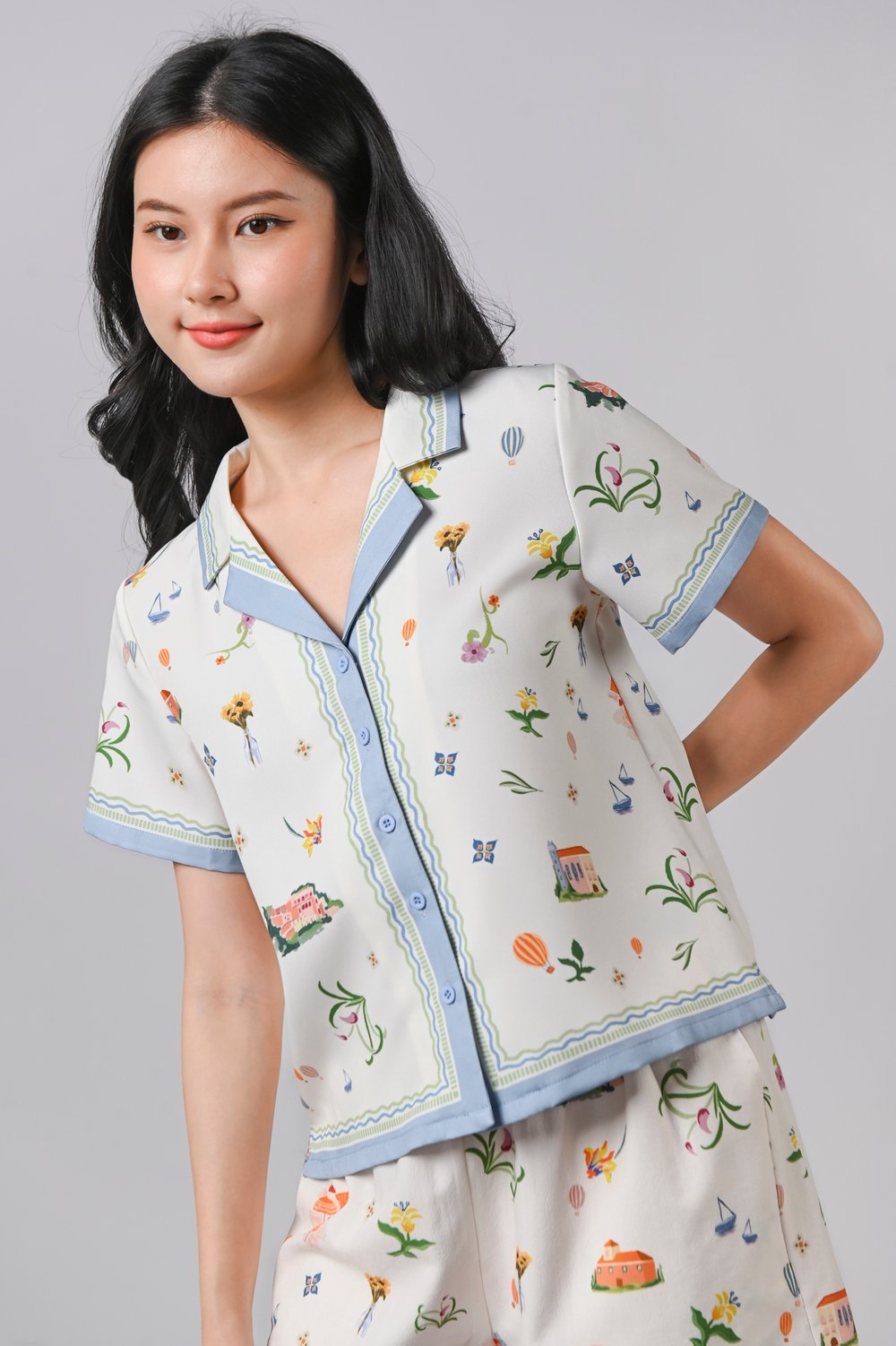 CASA COMO CAMP-COLLAR SHIRT