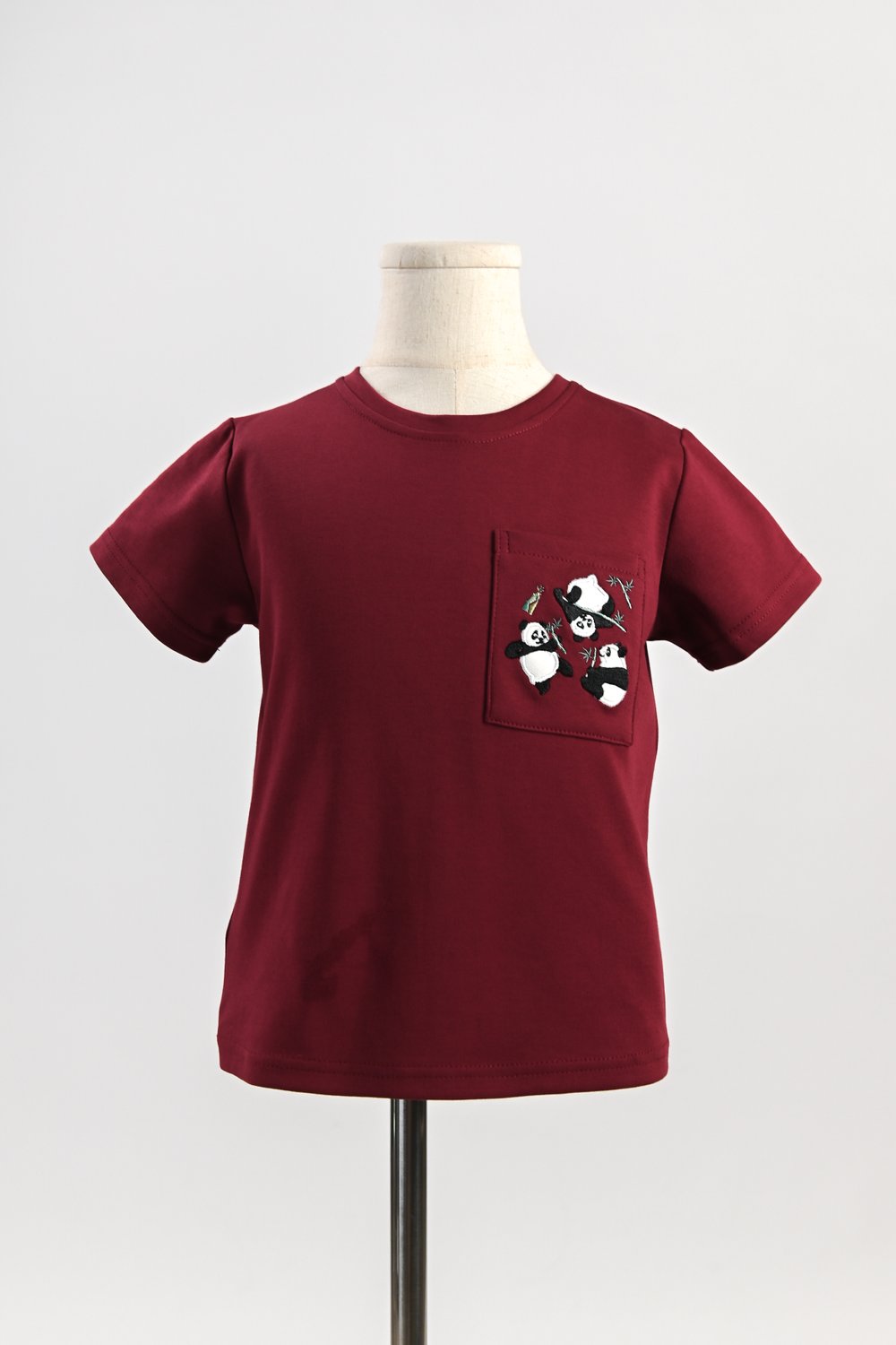 PANDA PARTY MAROON EMB. KIDS’ TEE
