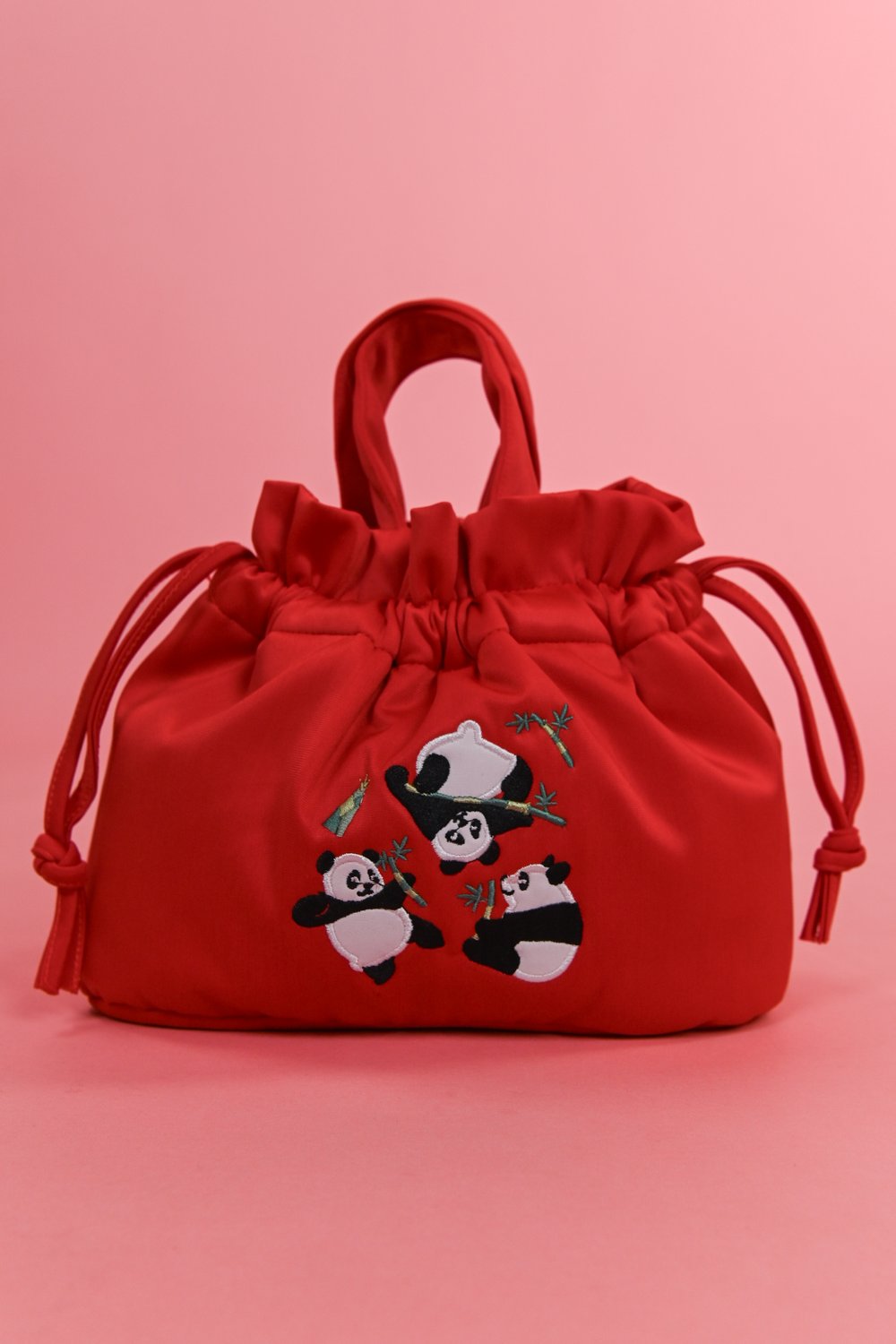 PANDA PARTY EMB. PUFFER DUMPLING BAG