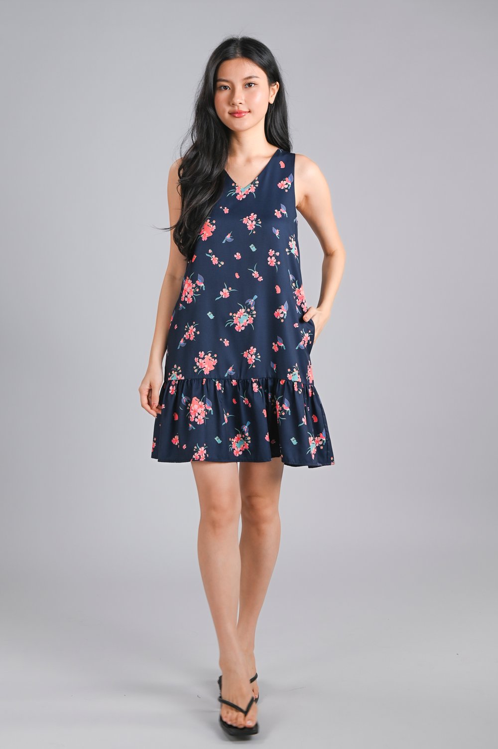 LIONCOLONY x AWE SLEEVELESS DROPWAIST DRESS