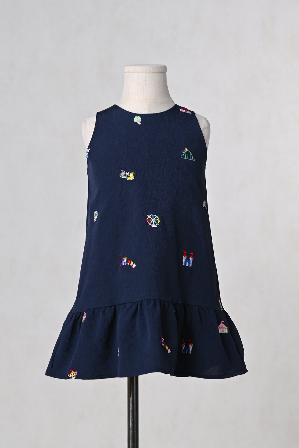 CARNIVAL NAVY EMB. KIDS' DRESS
