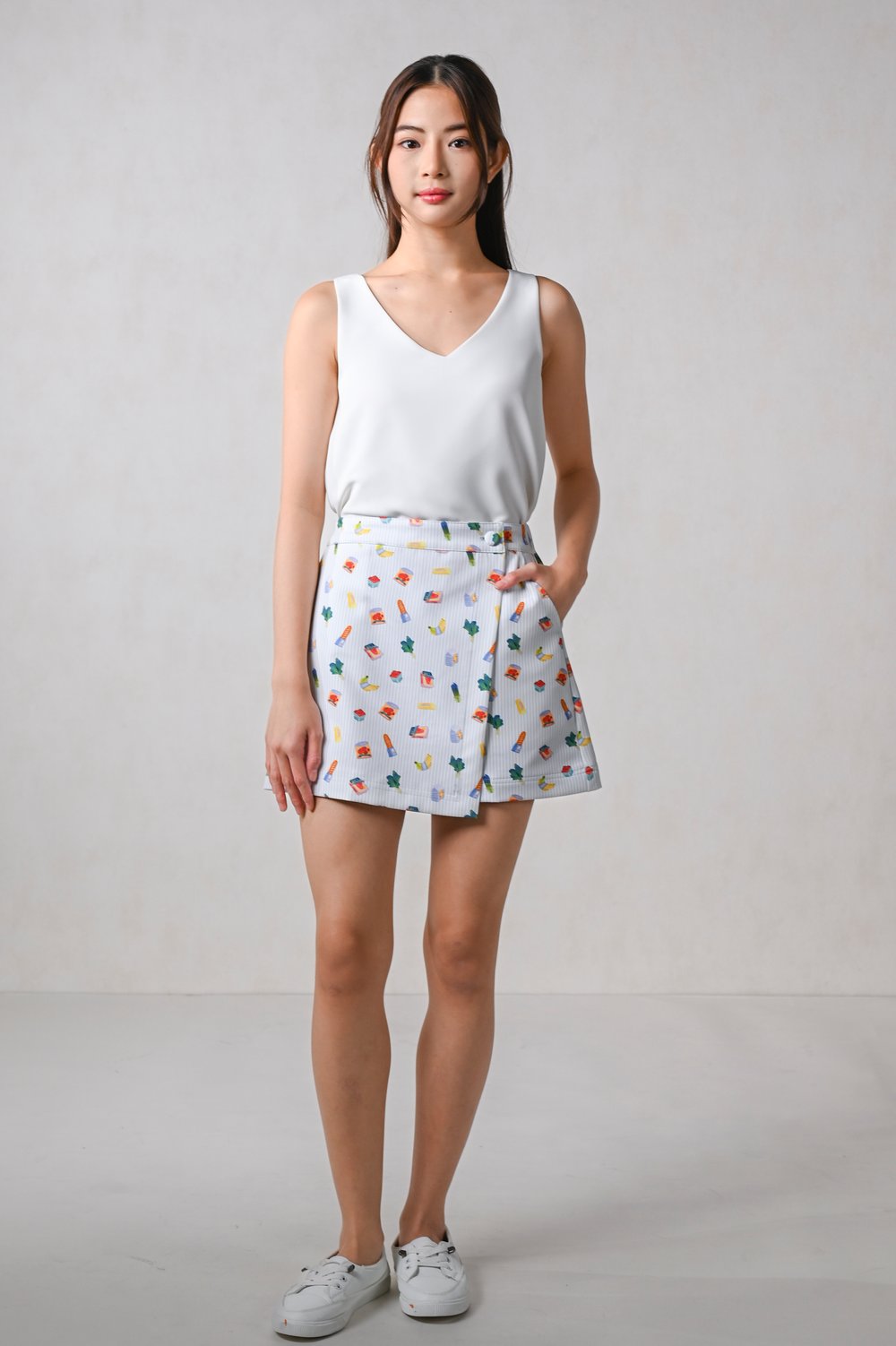 GROCER ELASTIC-BACK SKORTS