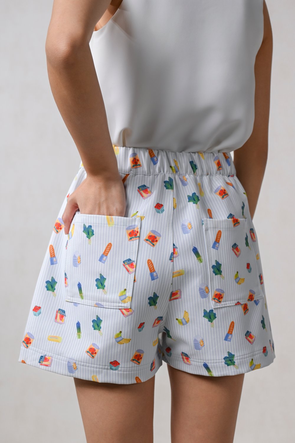 GROCER ELASTIC-BACK SKORTS