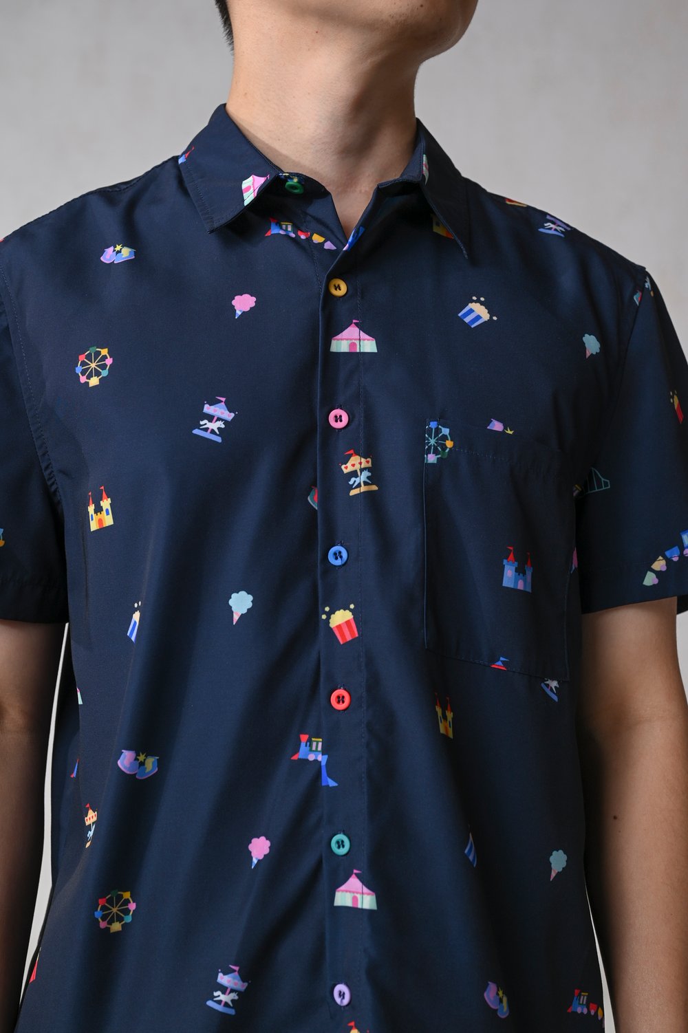 CARNIVAL NAVY PRINTED MEN’S SHIRT